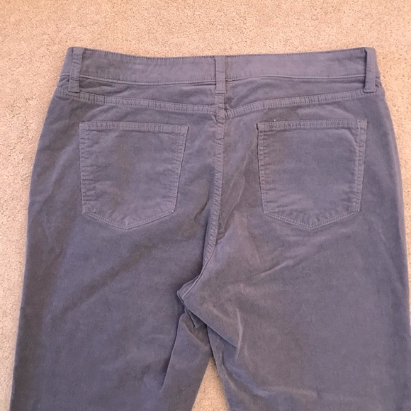 St Johns Bay Grey Corduroy Pants Trousers Womens Size 16 Straight Leg Stretch - Picture 6 of 10